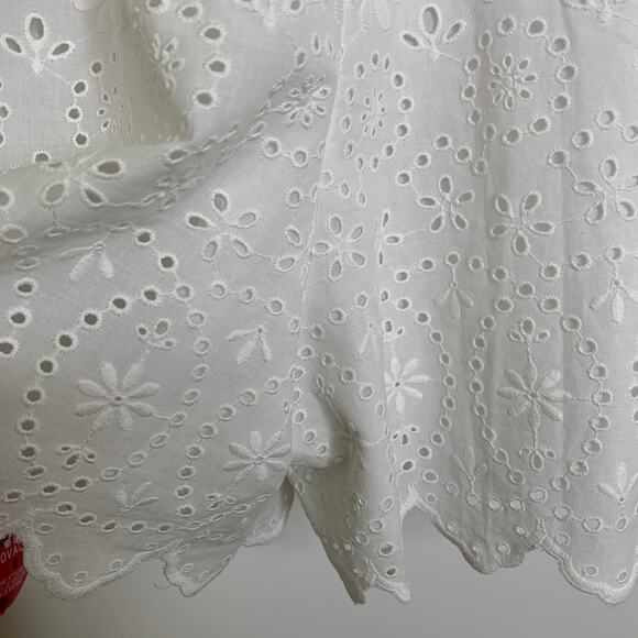 Charo Ruiz Zuma Eyelet Embroidered White Romper Womens XS New - Picture 9 of 16